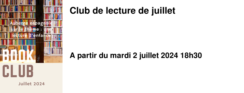Club de lecture de juillet 