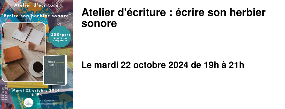 Atelier d'�criture : �crire son herbier sonore 