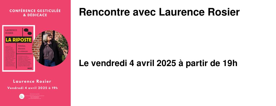 Rencontre avec Laurence Rosier