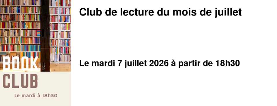 Club de lecture du mois de juillet