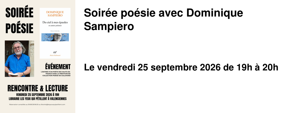 Soir�e po�sie avec Dominique Sampiero